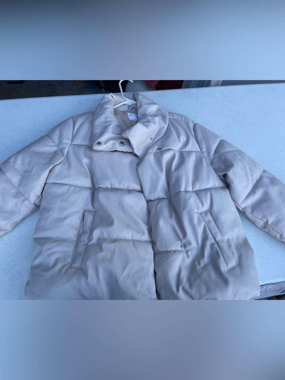 STYLUS Cream Puffer Jacket
